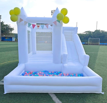 Ultimate White Kastle Party Package $650 - Includes all 3 bounce houses